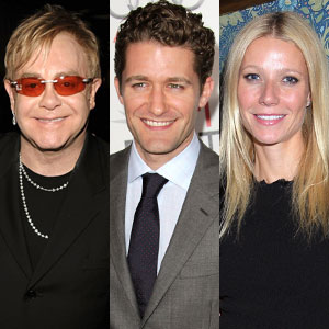 Elton John, Matthew Morrison, Gwyneth Paltrow Elton John, Matthew Morrison, Gwyneth Paltrow